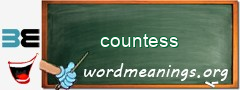 WordMeaning blackboard for countess